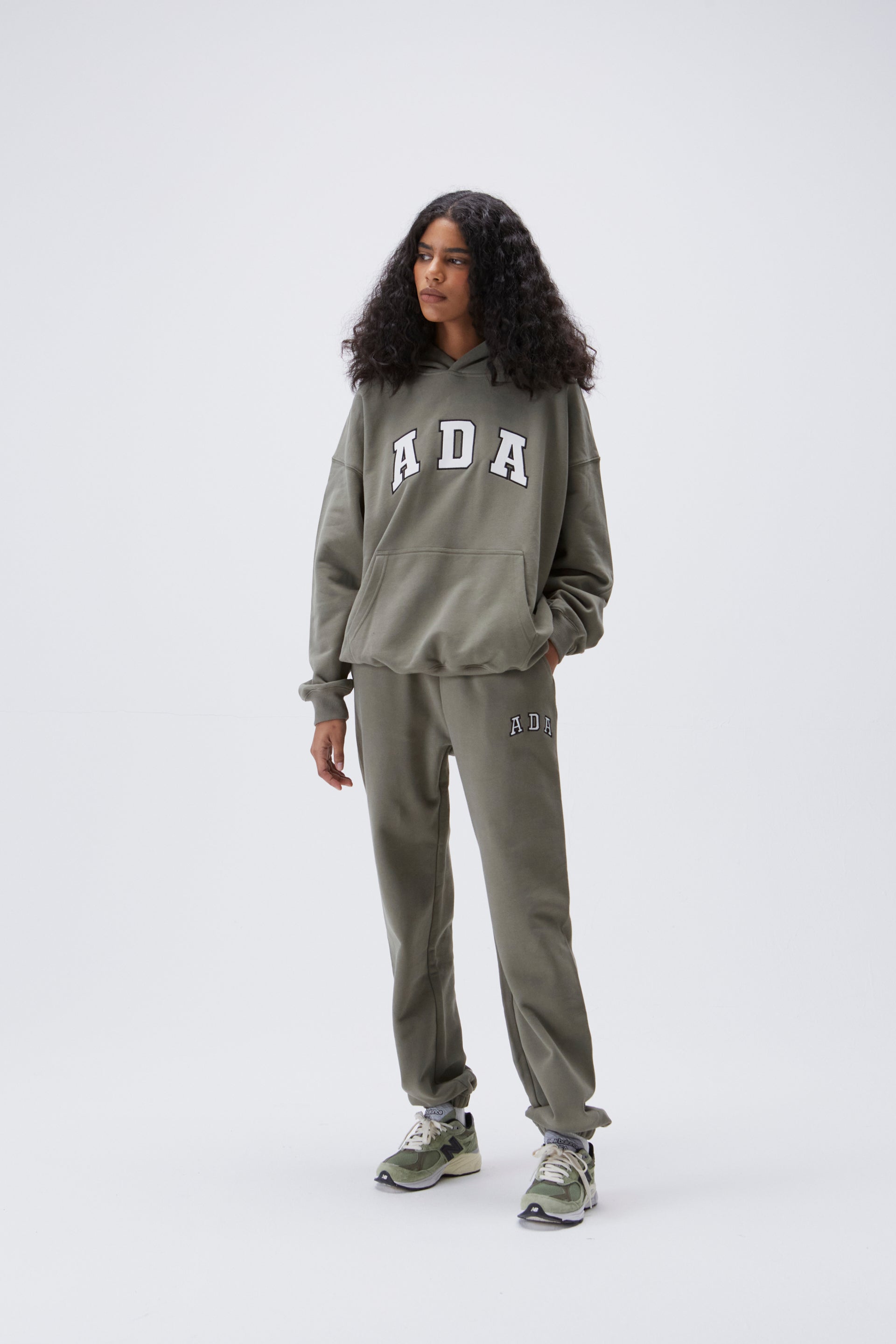 ADA Sweatpants for Women - Soft Olive Green Joggers with Pockets | Comfortable Lounge Pants for Yoga, Running & Casual Wear