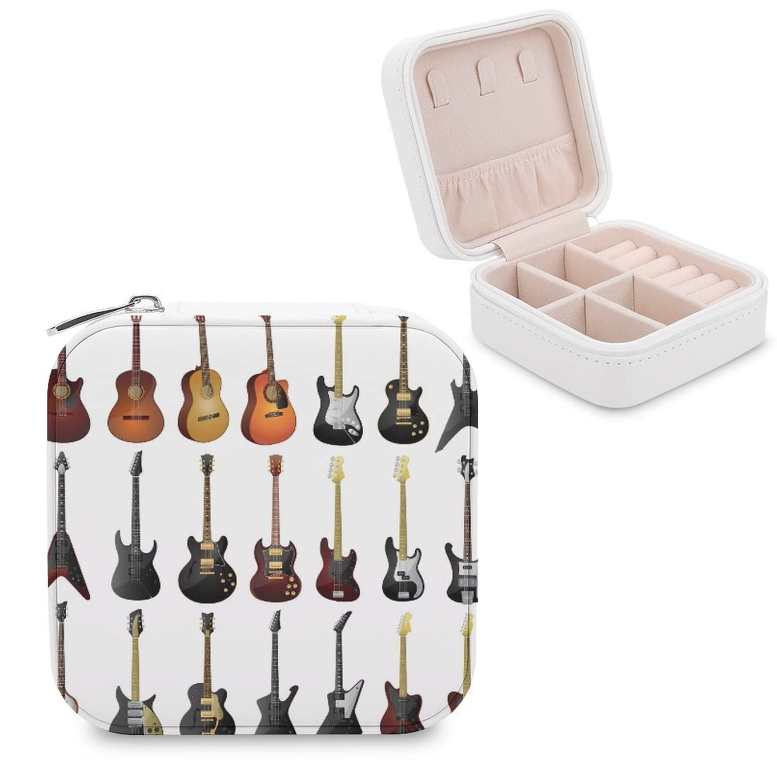 Women's Small PU Leather Jewelry Box - Travel Jewelry Organizer Case for Rings, Earrings, Necklaces & Bracelets | Portable Display Storage Bag for Home, Office & Vacation