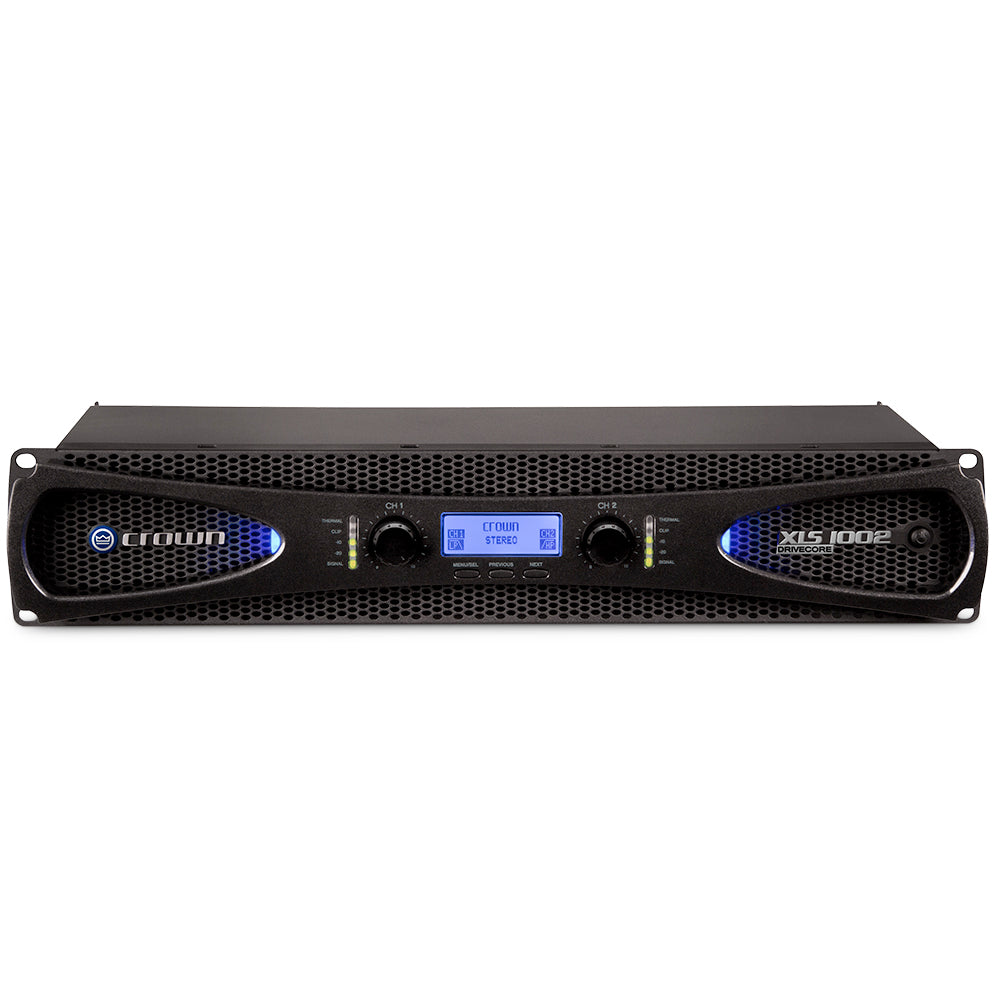 Crown Audio XLS 1002 Professional Stereo Power Amplifier - 350W at 4 Ohm - High Performance Audio Equipment for Live Sound, DJ Gigs & Home Theater Systems