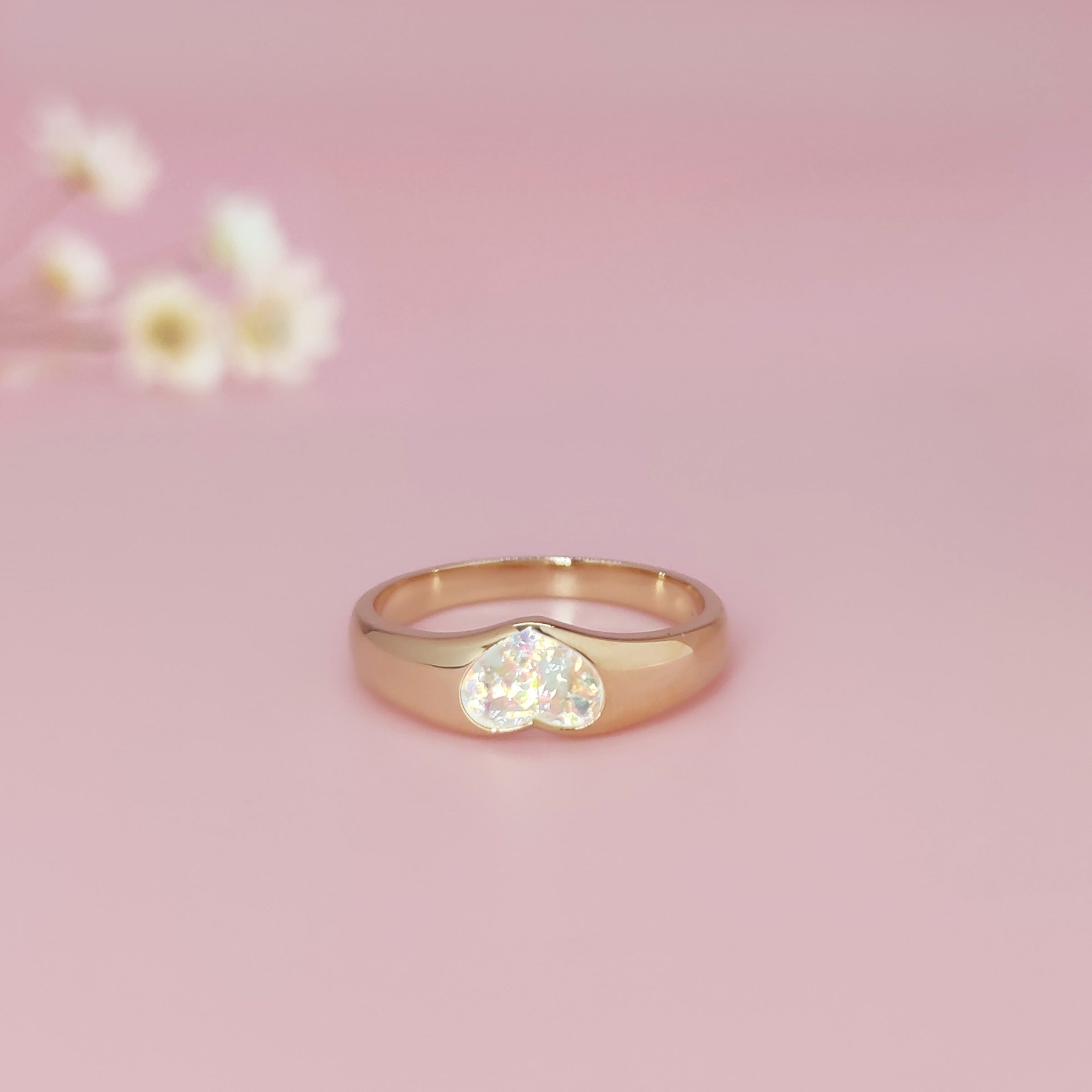 Eternal Heart Ashes Ring - Memorial Jewelry for Loved Ones | Perfect for Remembrance, Sympathy Gifts & Funeral Keepsakes