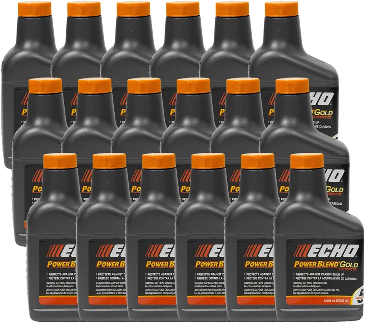 (24-Packs) ECHO Power Blend 2-Cycle Engine Oil 12.8 Oz Bottles - Mixes with 5 Gallon Gas for Chainsaws, Trimmers & Outdoor Power Tools - Premium Lubrication for Optimal Performance