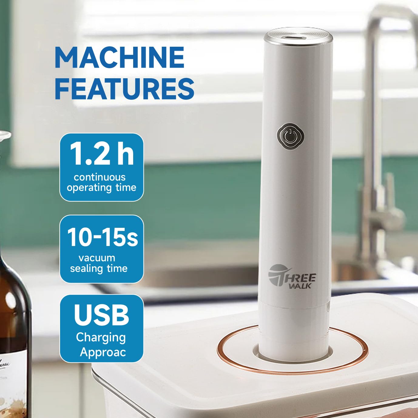 Powerful Handheld Vacuum Sealer Machine - Electric Food Sealer with 20 Reusable Sous Vide Bags | USB Rechargeable | Compatible with Anova & Joule | Perfect for Meal Prep, Food Storage & Vacuum Packing