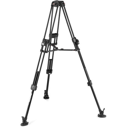 Manfrotto 504X Professional Fluid Video Head with 645 Fast Twin Aluminum Tripod - Perfect for Smooth Videography & Photography on Set or Outdoors