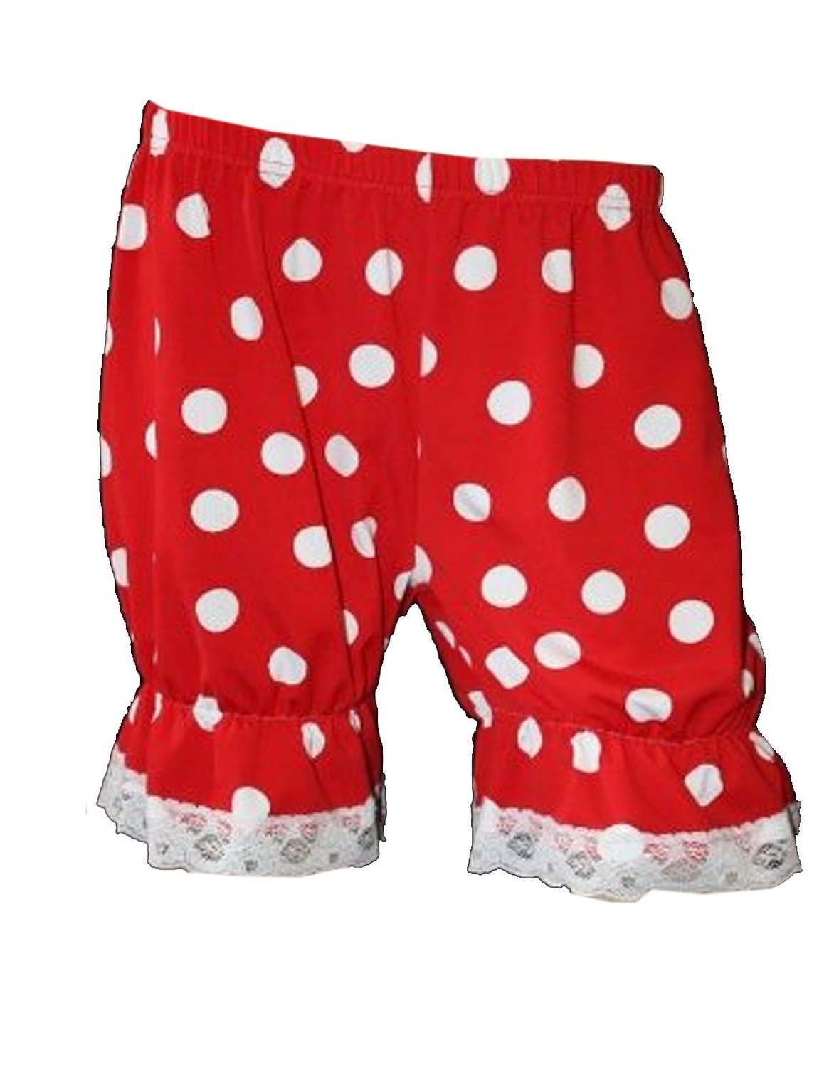Minnie Mouse Red & White Polka Dot Short Bloomers for Baby Girls - Cute Disney Outfit for Parties, Photo Shoots & Everyday Play