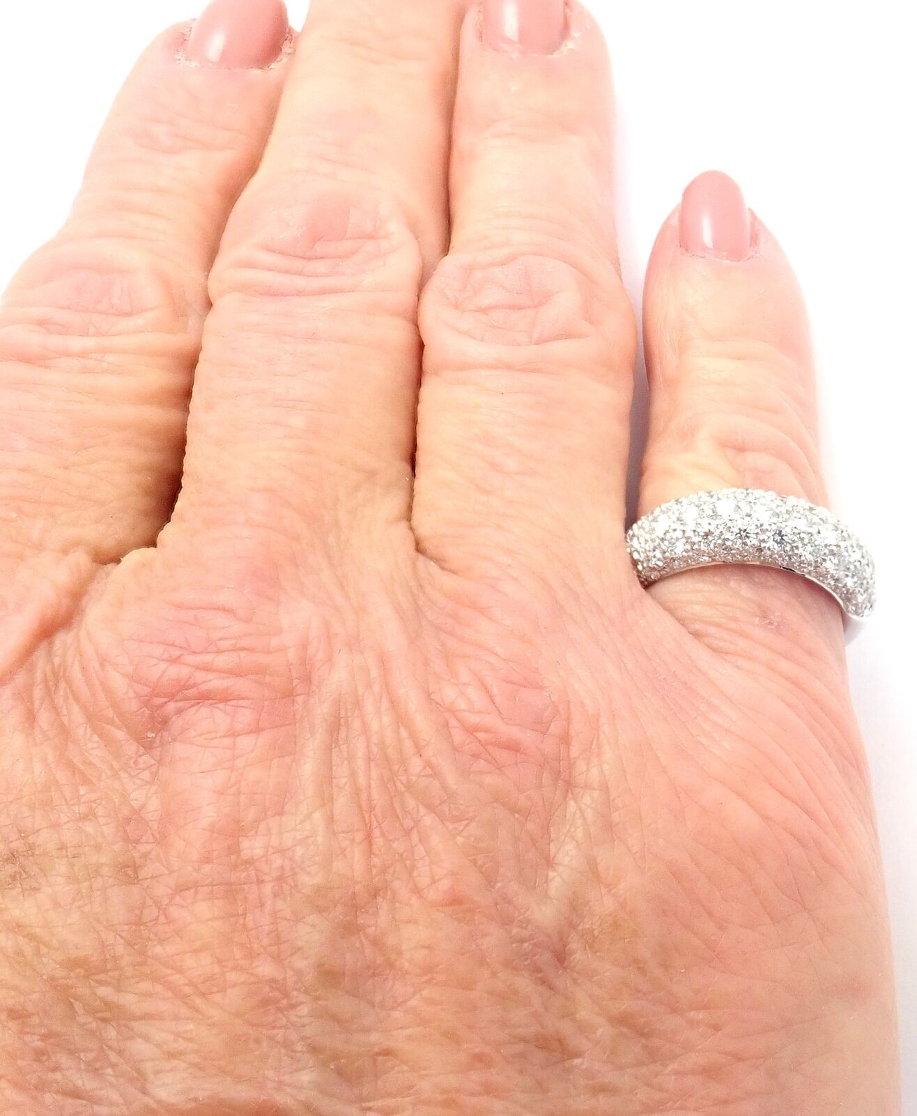 Authentic Cartier Etincelle De Cartier 18k White Gold Diamond Band Ring for Women - Luxury Wedding, Engagement & Anniversary Jewelry Gift