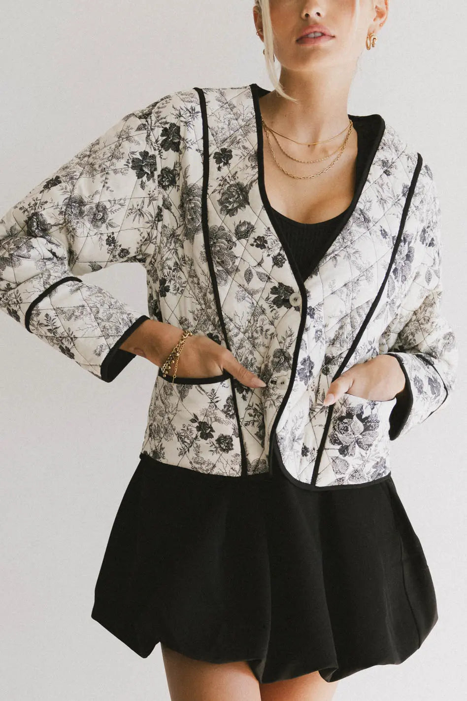Elinor Quilted Jacket for Women - Lightweight Puffer Coat with Stand Collar | Perfect for Fall & Winter Fashion, Outdoor Activities, and Casual Wear - FINAL SALE