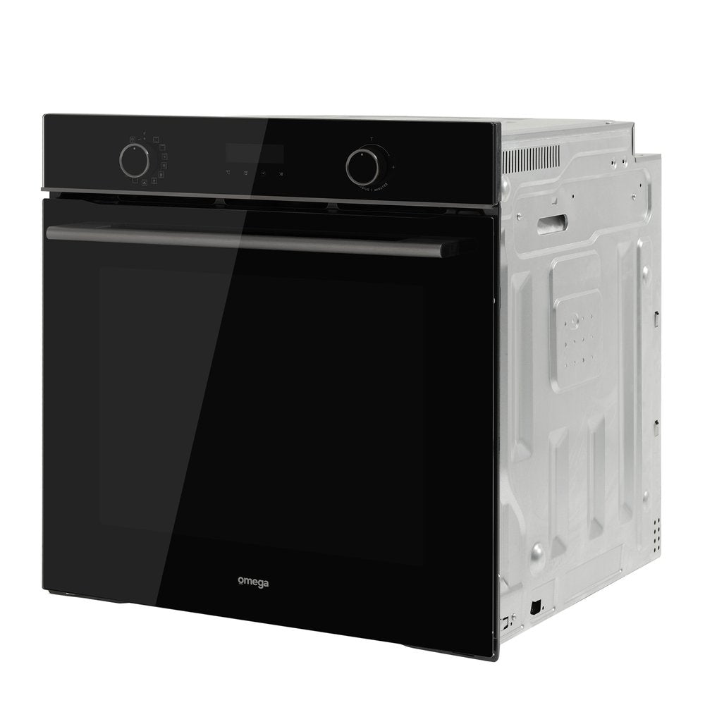 60cm 11-in-1 Multi-Function Oven with Air Fryer - Omega OBO6011AM Midnight Black | Perfect for Baking, Roasting, Air Frying & More in Home Kitchen