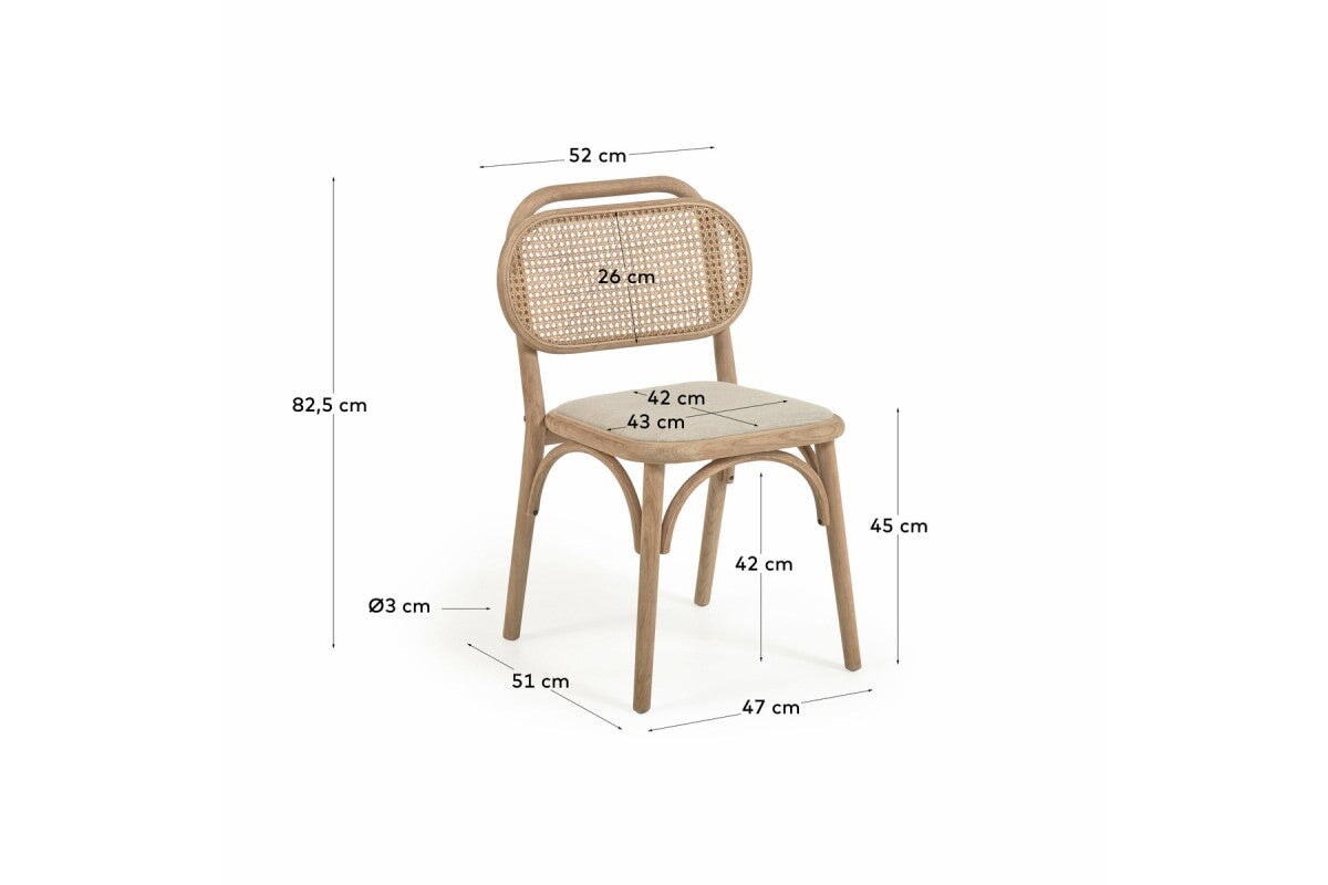 Como Dora Chair - Modern Accent Chair for Living Room, Bedroom & Office - Stylish Upholstered Armchair with Wooden Legs - Perfect for Reading, Relaxing & Home Decor