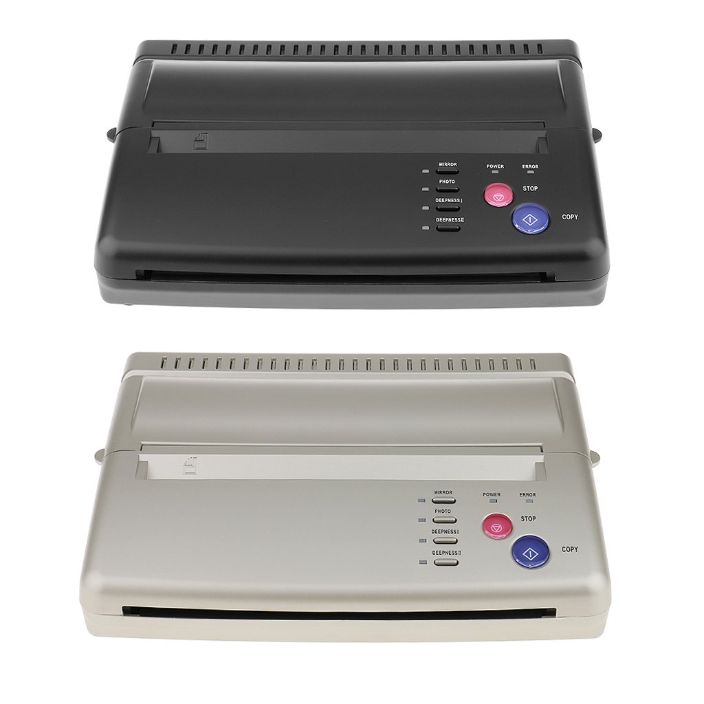 Professional Silver Aluminum Alloy Tattoo Stencil Printer Machine - Thermal Copier with EU Plug & 10 Transfer Papers for Tattoo Artists | Perfect for Studio, Home Use & Tattoo Shops