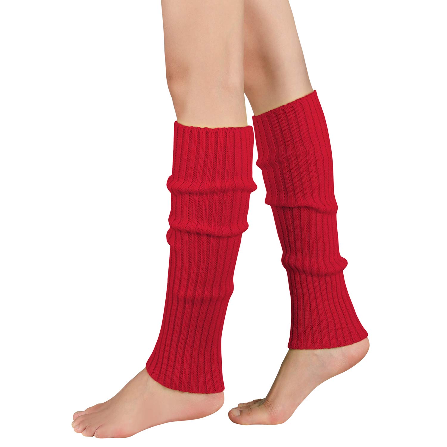 Women's 80s Ribbed Knit Leg Warmers for Party, Sports & Casual Wear