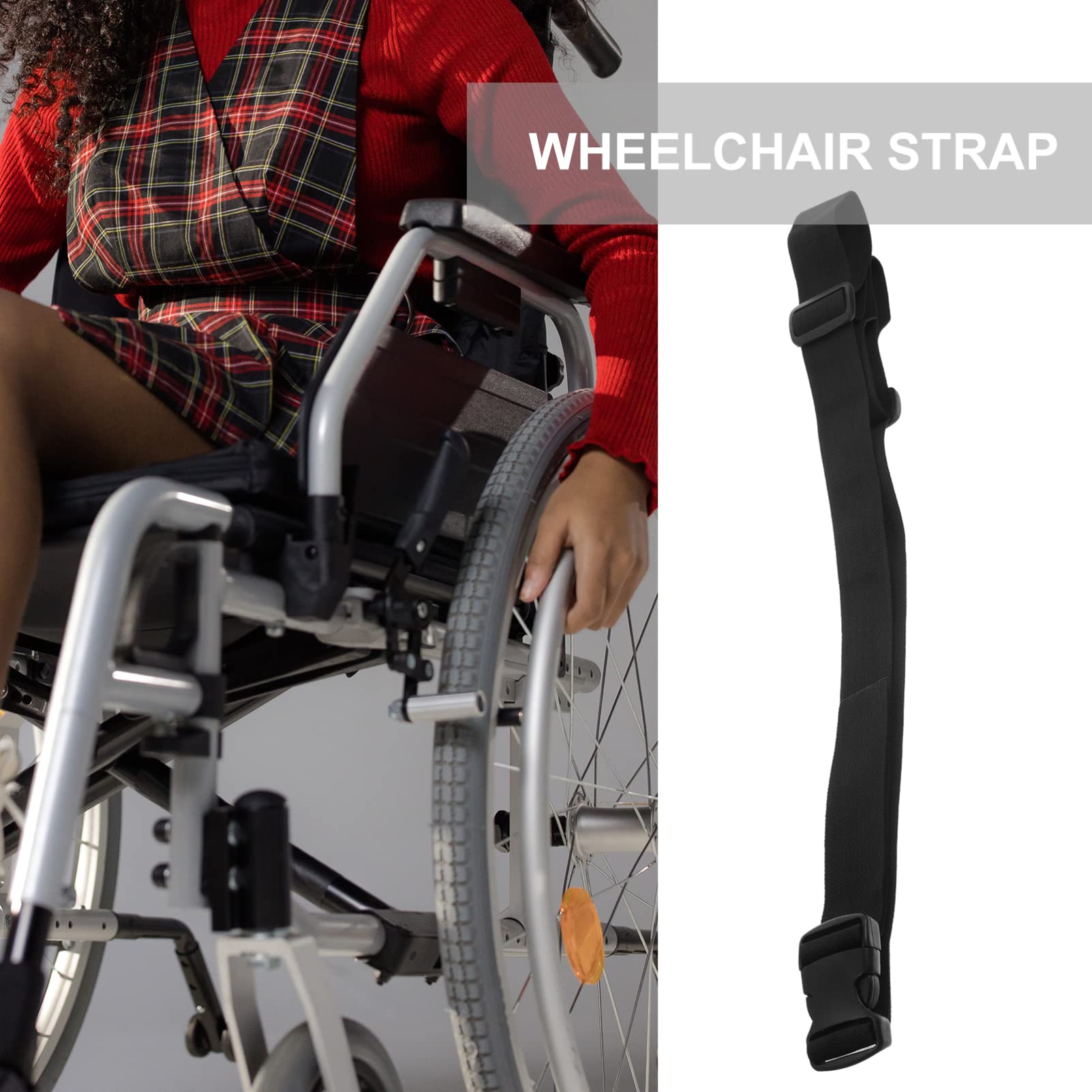 Adjustable Wheelchair Straps - Heavy Duty Support & Safety Strap for Wheelchairs - Secure & Comfortable Mobility Aid for Elderly & Disabled - Perfect for Home, Hospital & Travel Use