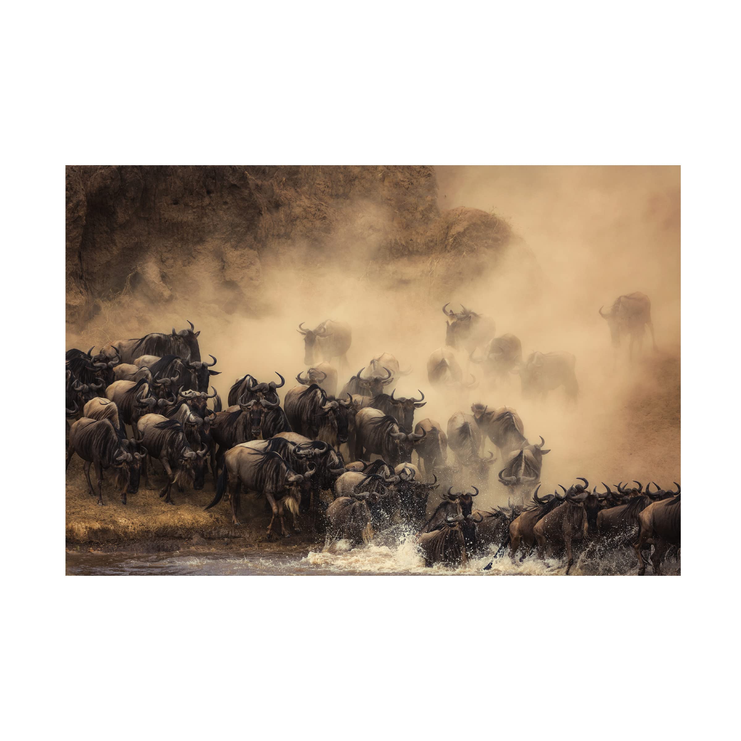 Trademark Fine Art 'The Crossing' Canvas Wall Art by Waheed Alfazari - Modern Abstract Painting for Living Room, Bedroom & Office Decor