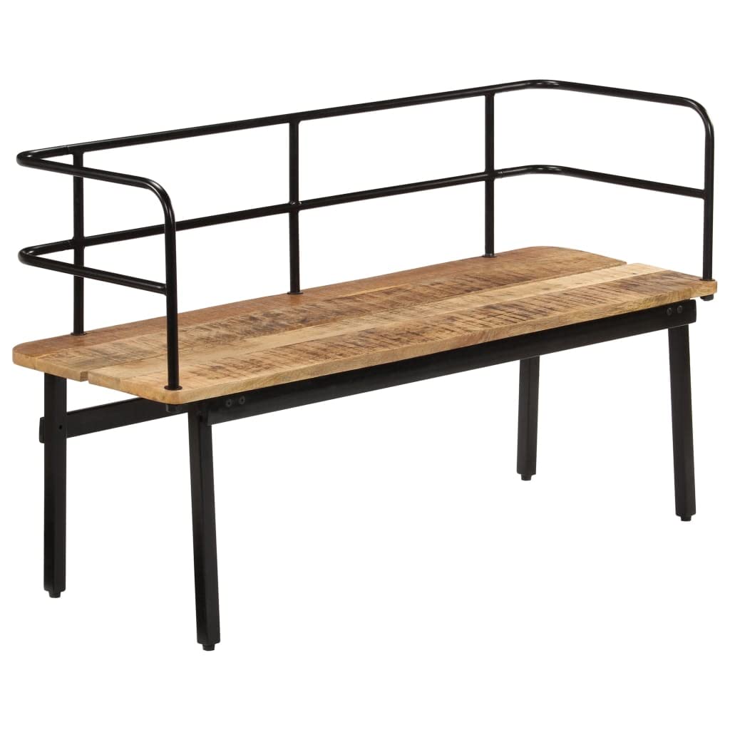 CHARMMA 47.2 Inch Solid Mango Wood Bench - 15.95KG Weight Capacity - Perfect for Entryway, Living Room or Garden Seating