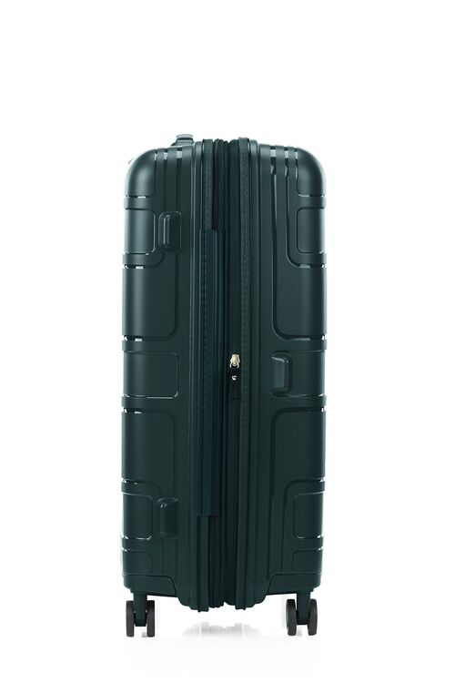 American Tourister Light Max 69cm Medium Spinner Suitcase - 28-Inch Expandable Luggage with 4 Wheels, Varsity Green - Perfect for Travel, Business Trips & Weekend Getaways