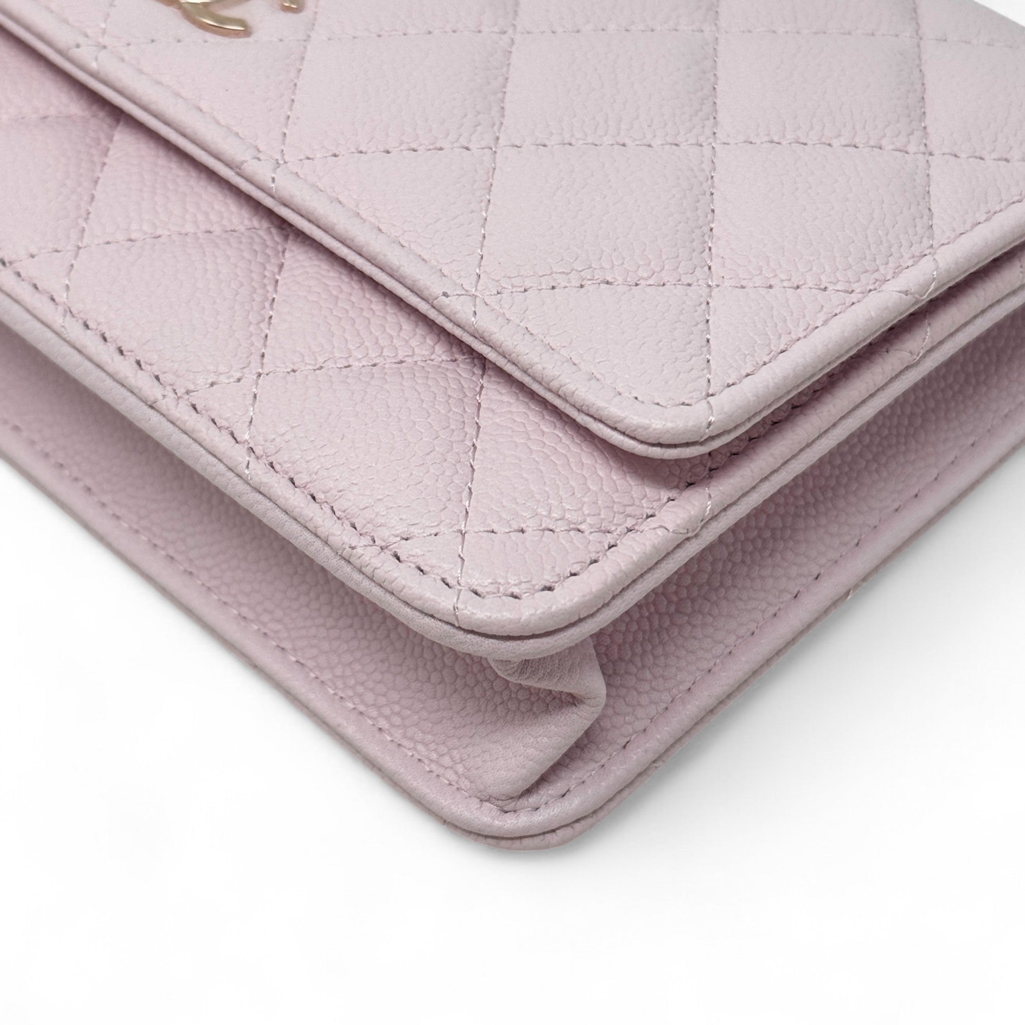 Chanel Pink Quilted Caviar Leather Wallet On Chain Crossbody Bag for Women - Perfect for Parties, Date Nights & Everyday Use