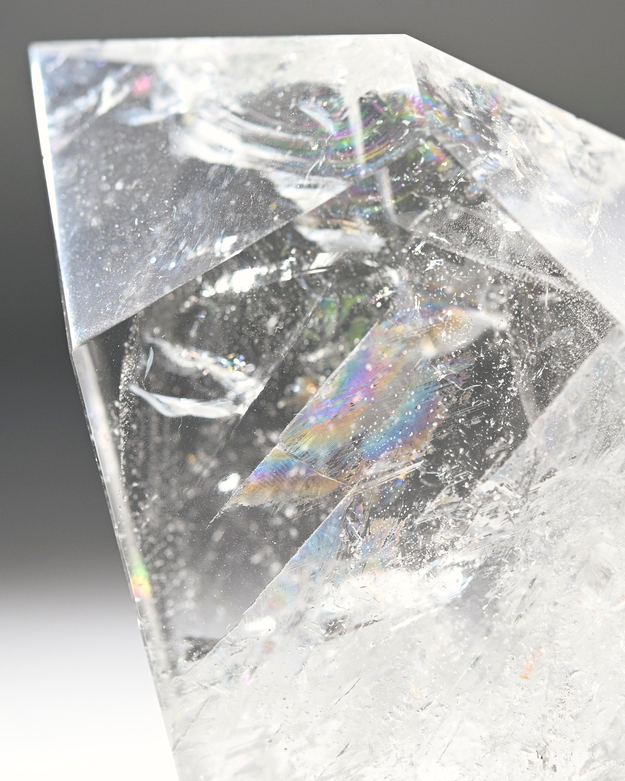 5 Inch Clear Quartz Geometric Crystal with Stand - Perfect for Home Decor, Meditation & Healing | Feng Shui, Office Desk & Gift Idea