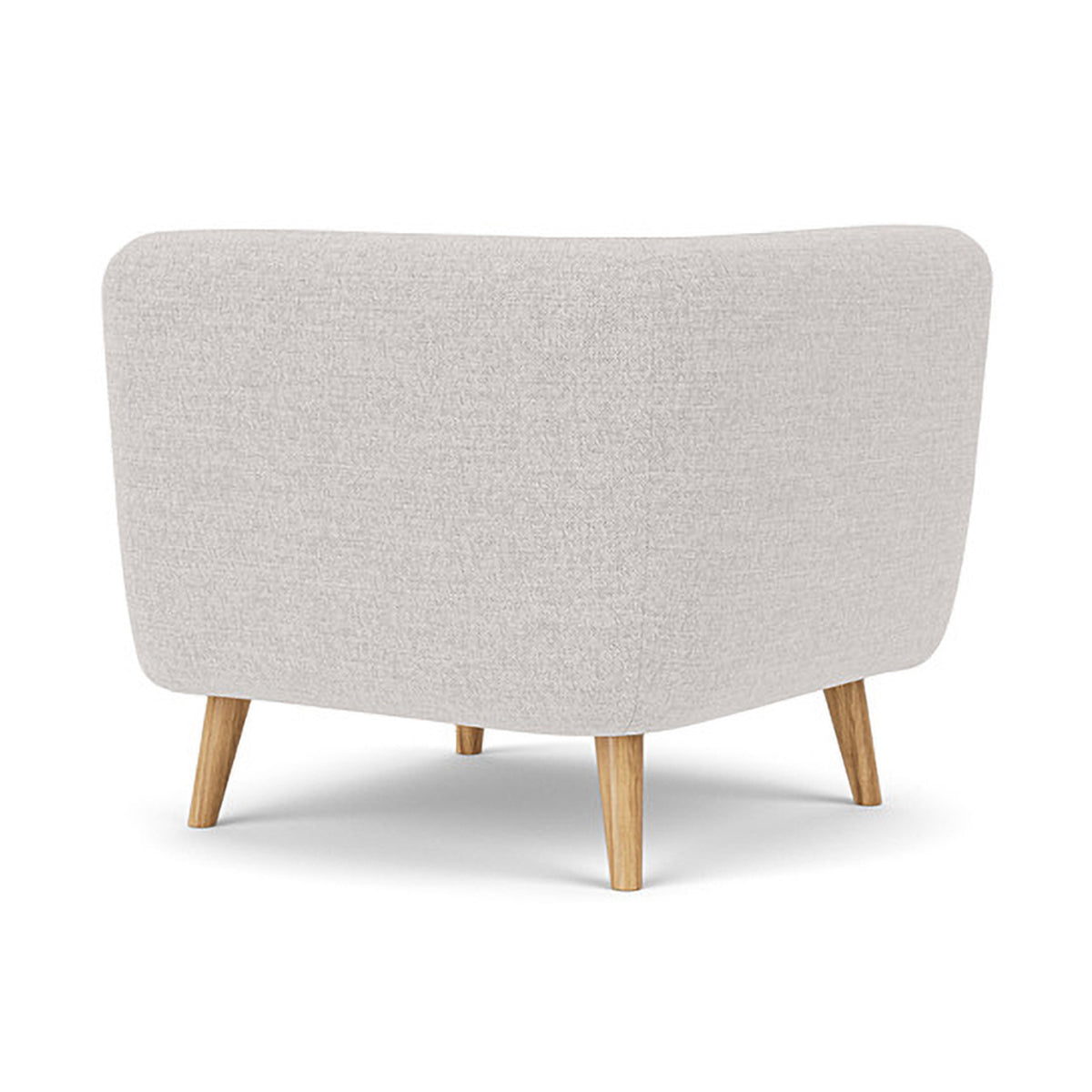 Alfred Fabric Right 1 Seater Modular Sofa - Modern Comfortable Single Chair for Living Room, Bedroom & Small Spaces