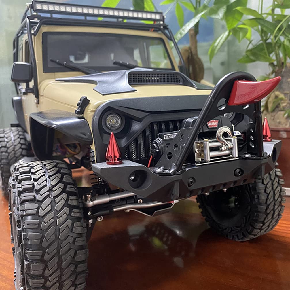Universal CNC Metal Front & Rear Bumper for RC Cars - Durable Remote Control Car Accessory for Off-Road Racing, Crawling & Bashing - 1 Set Beam Bumper with Enhanced Protection
