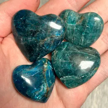 Healing Crystal Worry Stones 45mm with Heart Shape - Natural Stress Relief & Anxiety Soother for Meditation, Relaxation, and Emotional Balance