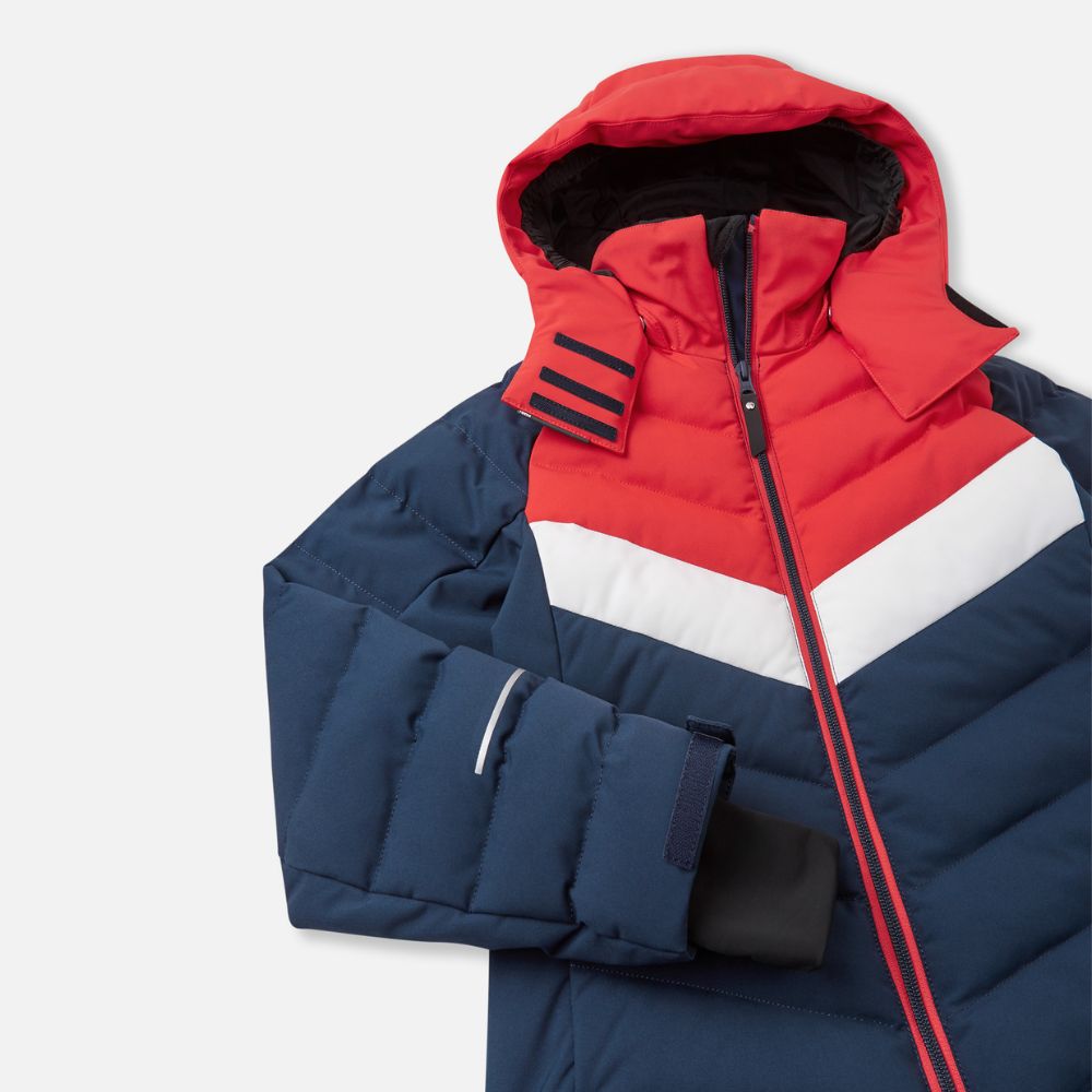 Reima Luppo Boys Waterproof Ski Jacket for Winter Sports - Navy Blue Snow Jacket for Kids Outdoor Activities