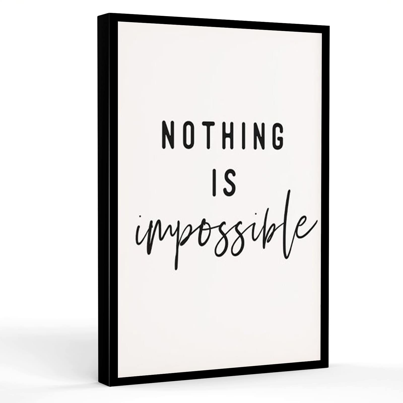 Motivational Framed Canvas Wall Art 16x24 Inch - Inspirational Dorm & Office Decor, Printable Wall Art for Bedroom, Male Office & Room Decor | Perfect for Home, Workplace & Gift Giving