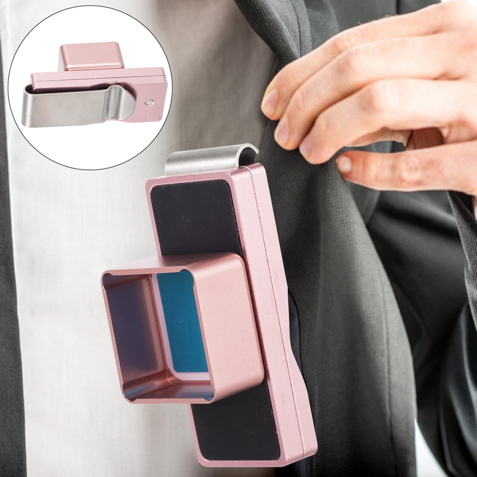 Jadeshay Magnetic Billiard Chalk Holder - Portable Mini Aluminum Cue Tip Chalk Carrier with Clip - Rust-Resistant & Mess-Free Chalk for Pool, Snooker & Game Room Accessories - Perfect for Bars, Home Pool Tables & Professional Players