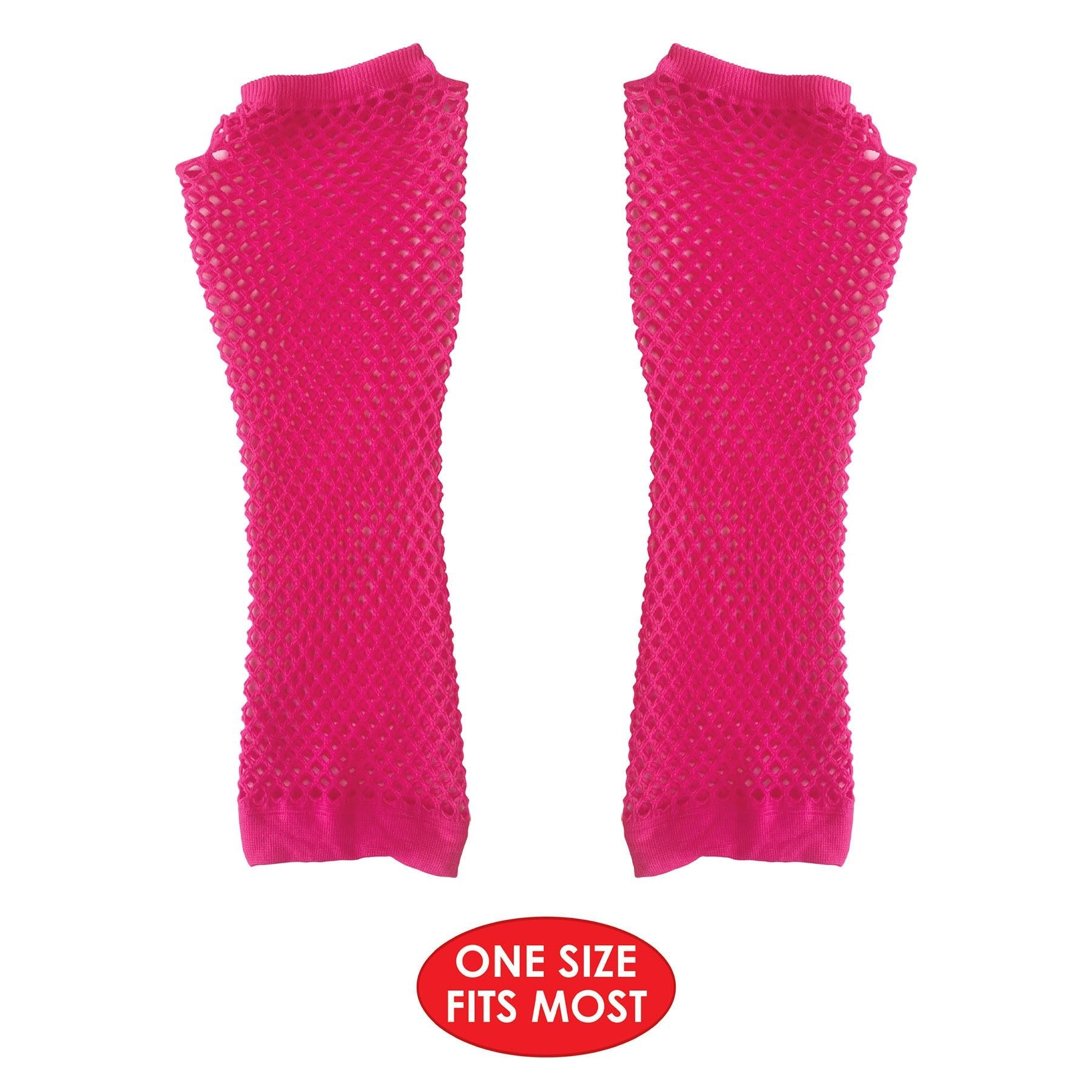 12 Pair Beistle Fishnet Gloves for Women - Stretchable Halloween Costume Accessories for Cosplay, Dance, and Party Outfits