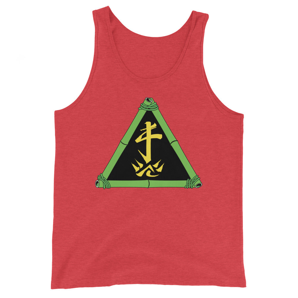Zoo Jitsu Fighters ZJ Triangle Unisex Tank Top - Comfortable Cotton Blend Graphic Tee for MMA Fans & Martial Arts Enthusiasts - Perfect for Gym Workouts, Training & Casual Wear