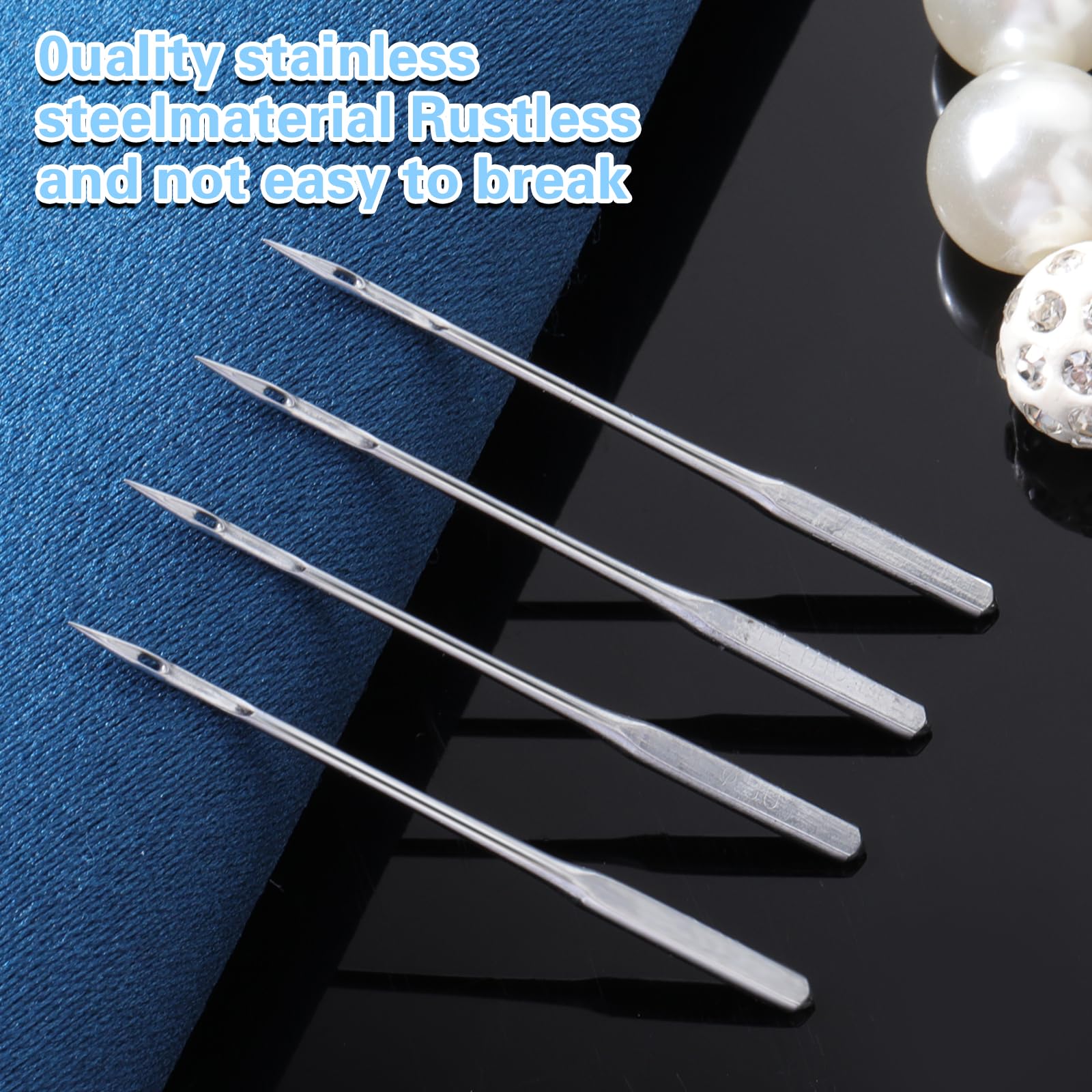 50 Pcs Universal Size 90/14 Heavy Duty Sewing Machine Needles - Compatible with Singer, Brother & Old Sewing Machines - Perfect for Quilting, Embroidery & General Sewing Projects