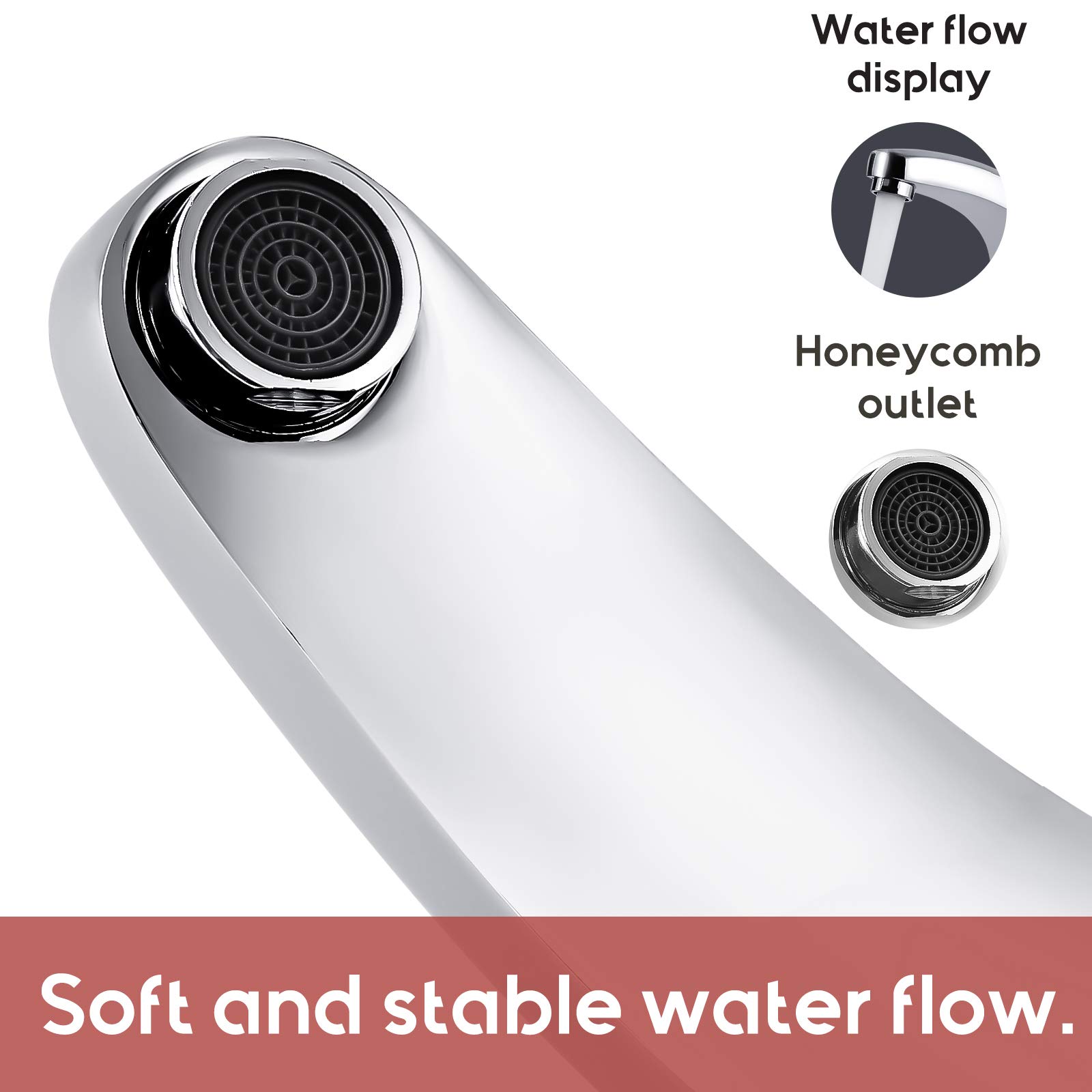 Chrome Automatic Touchless Bathroom Faucet - Hands Free Sensor Sink Faucet with Control Box & Hole Cover Plate (IT-202) - Ideal for Modern Homes, Public Restrooms & Water-Saving Applications