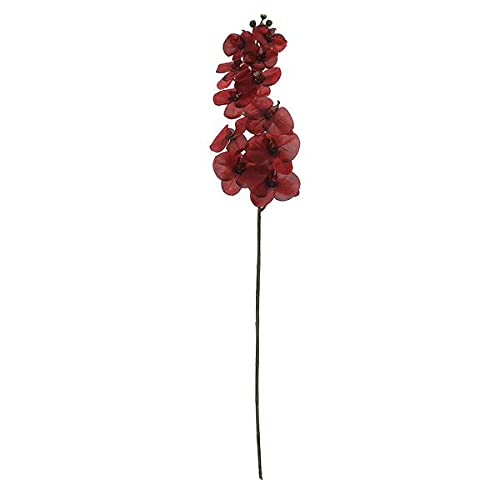 40 Inch Artificial Phalaenopsis Silk Orchid Flowers - Real Touch Lifelike Branches, Pack of 2 (Red) - Perfect for Home, Office, Wedding, Party & Event Decorations