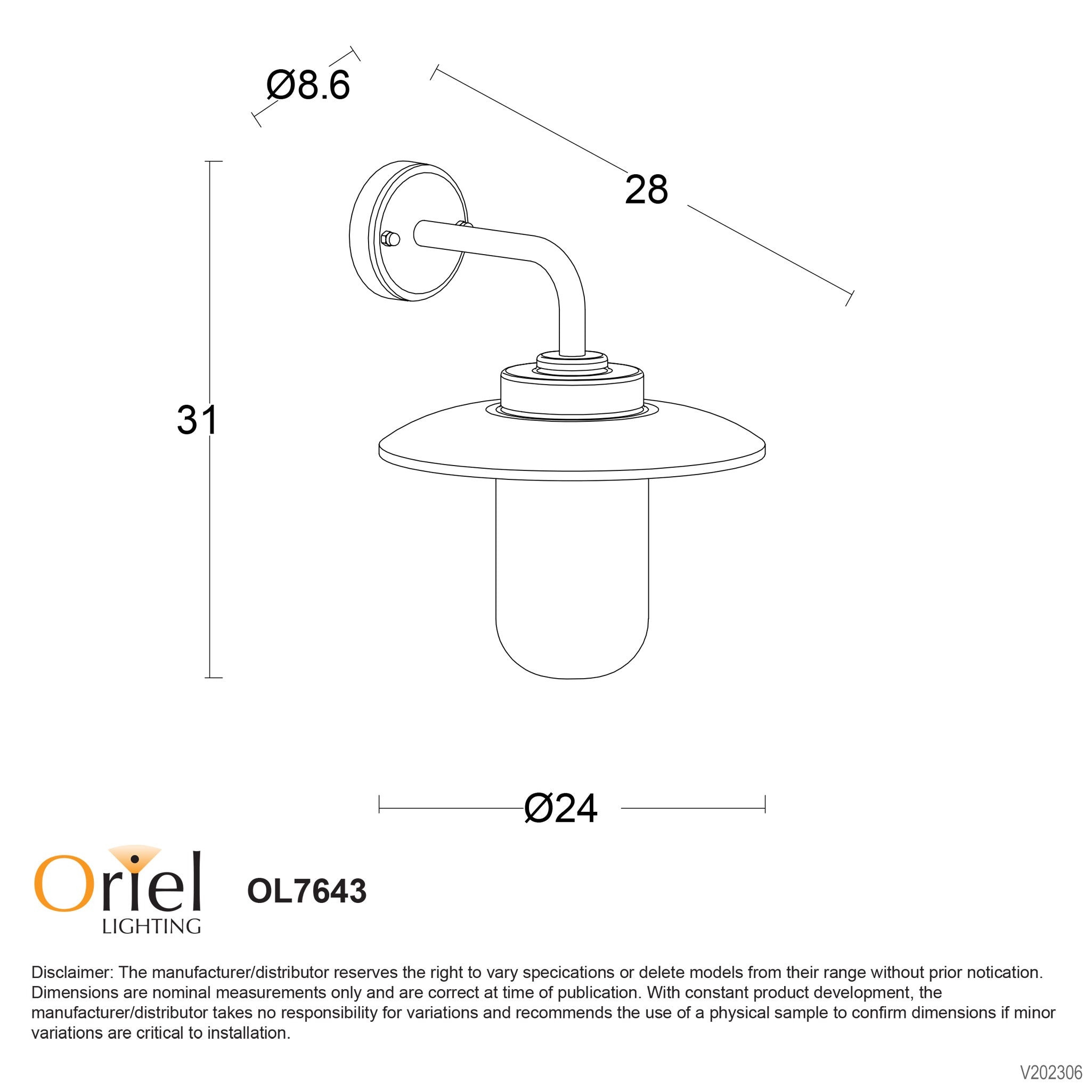 Anzio Outdoor Wall Light - White Exterior Sconce for Porch, Patio, Garden & Entryway Lighting - Weatherproof & Durable Design