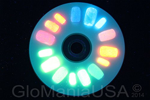 Glow in The Dark Nail Art Kit - GID Powder, Stars & Moons Decoration Set for DIY Nail Designs | Perfect for Halloween, Rave Parties & Nighttime Manicures