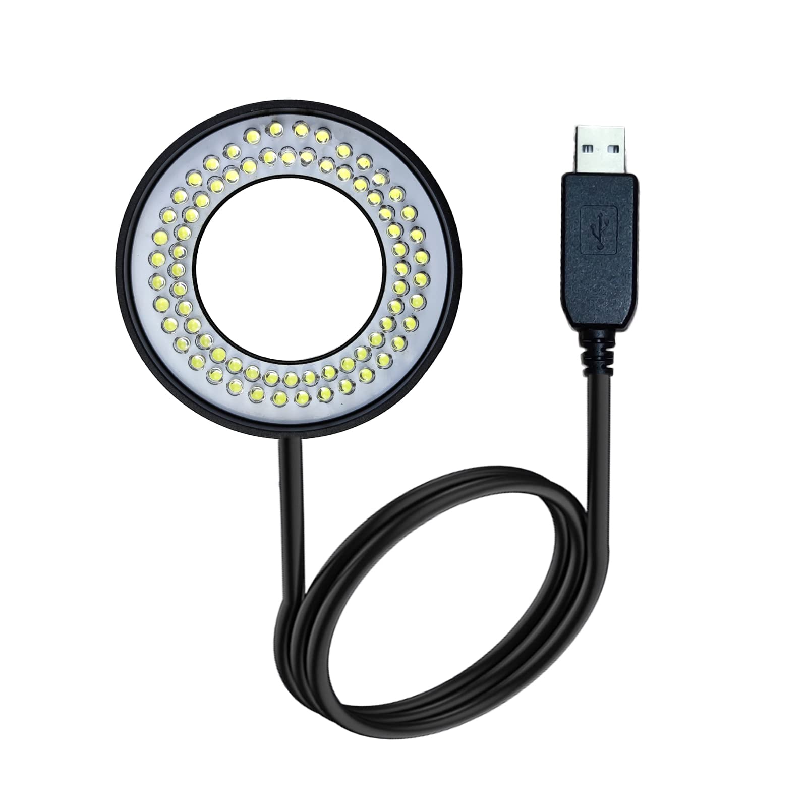 USB-Powered 72 LED Microscope Ring Light - Adjustable Brightness & Focus for Monocular, Binocular & Trinocular Microscopes - Ideal for Lab Research, Jewelry Inspection & Biological Studies