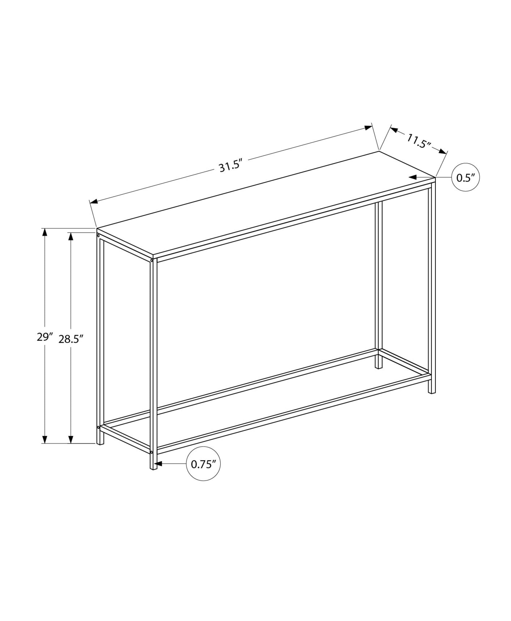 Modern Black Metal Accent Table - Stylish Side Table for Living Room, Entryway, Bedroom or Office - Perfect for Decor, Storage & Display