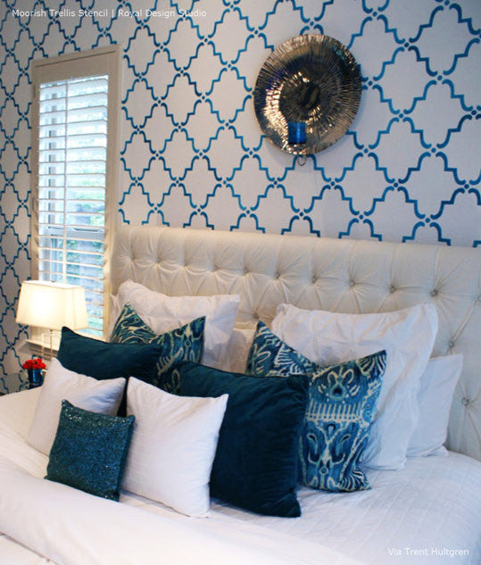 Moorish Trellis Wall Stencil - Reusable DIY Painting Template for Home Decor, Geometric Wall Art, Furniture Makeover - Perfect for Bedroom, Living Room, Nursery & Accent Walls