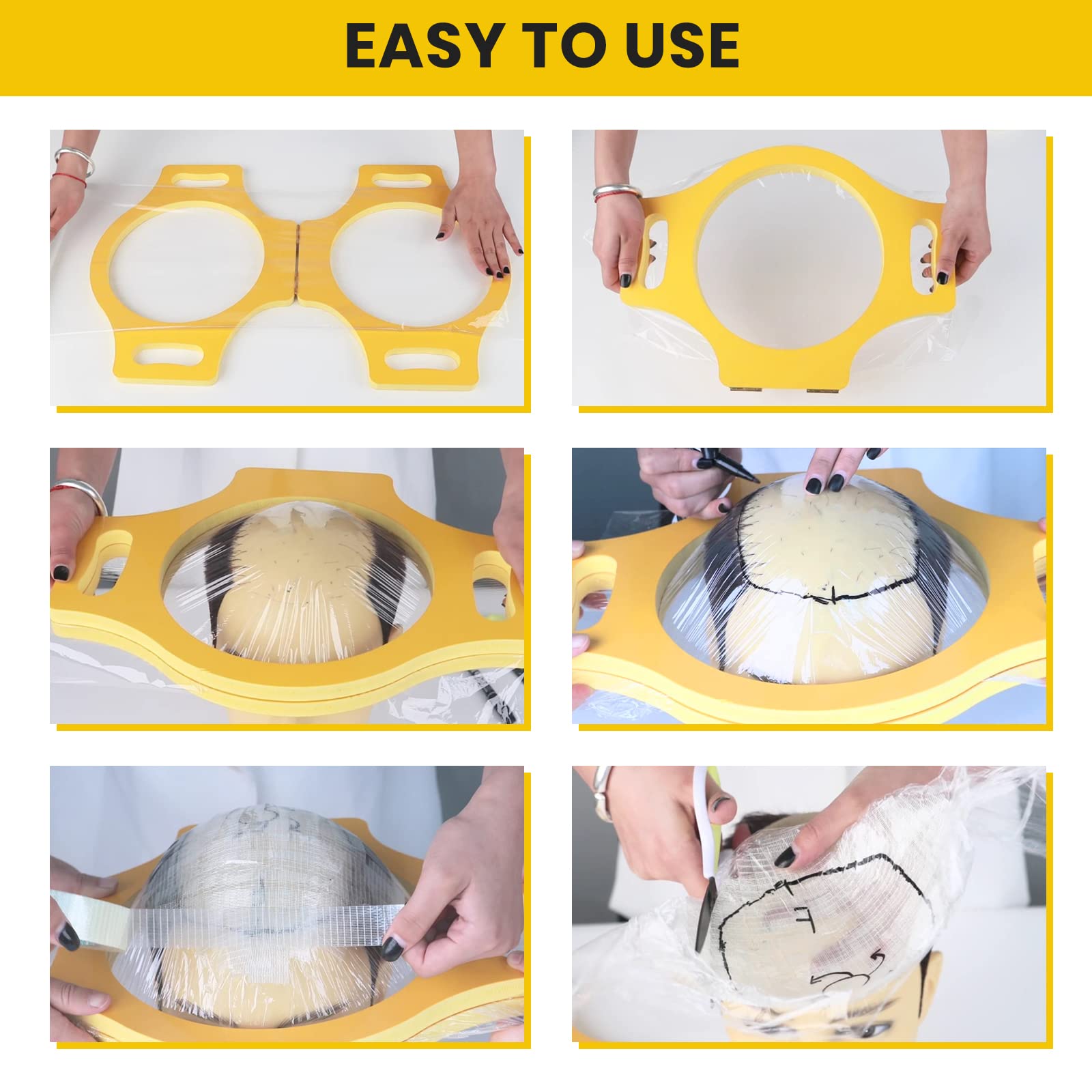 Professional Hair System Template Maker Tool - Custom Toupee & Hairpiece Measurement Kit for Accurate Head Sizing | Perfect for Salon Stylists & At-Home Hair Replacement Systems