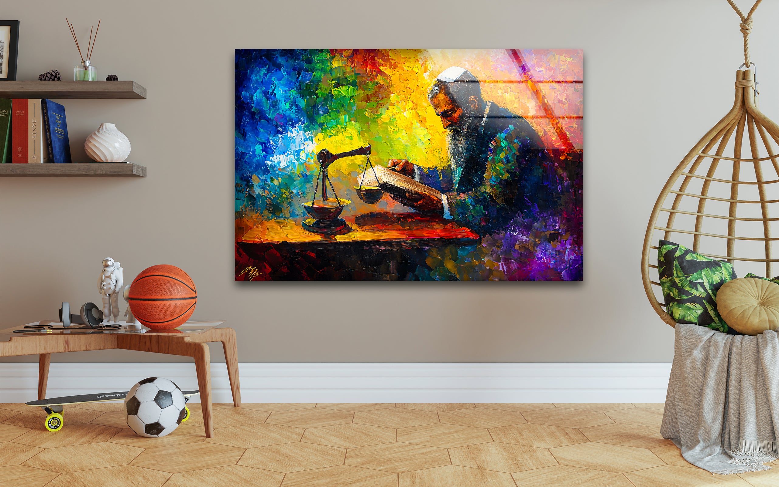 Original Afremov Hand-Painted Glass Wall Art - Vibrant Modern Home Decor for Living Room, Bedroom & Office