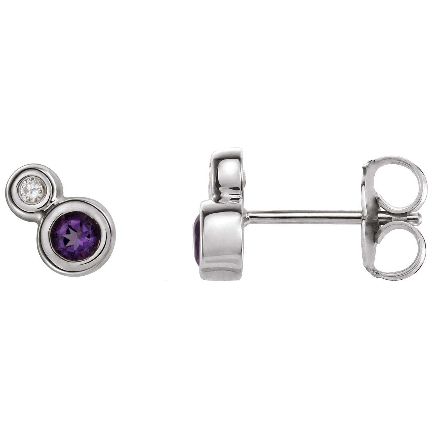 14K Gold, Sterling Silver & Platinum Gemstone & Natural Diamond Stud Earrings for Women | Fine Jewelry Gifts for Anniversary, Birthday & Valentine's Day | Diamond2Deal