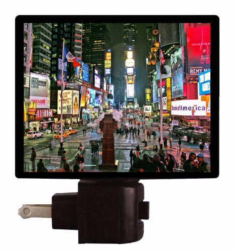 Times Square New York LED Night Light - Portable Travel Night Light for Kids & Adults - Perfect for Bedroom, Nursery, Dorm & Gift Giving