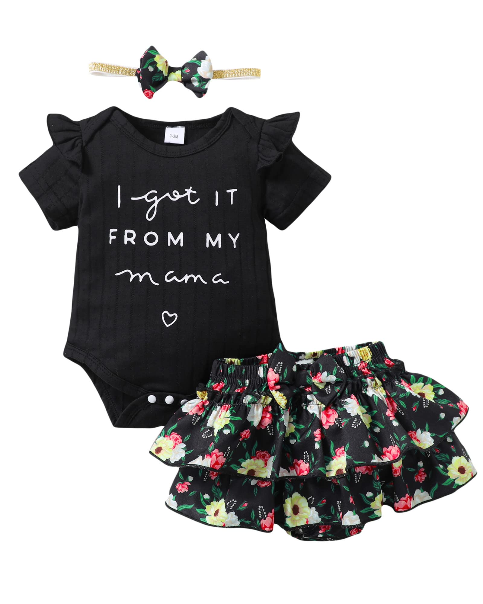 Adorable Floral Baby Girl Romper & Shorts Set - Newborn Infant Summer Outfits | Cute & Comfortable for Playtime, Photos & Outdoor Activities