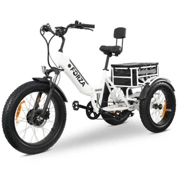 Go Bike FORZA Electric Tricycle for Adults - 500W Motor, 20MPH, 48V 15Ah Battery - Commuter, Leisure & Grocery Shopping E-Bike