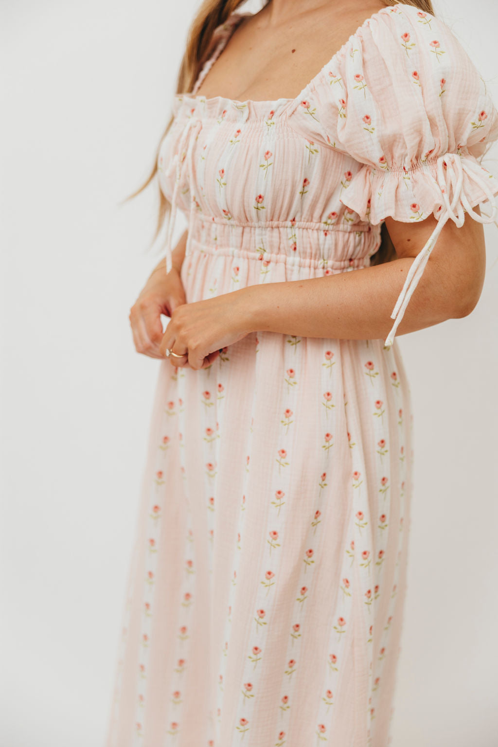 Savanna Steppe 100% Cotton Maternity Dress in Pink Rose - Bump Friendly & Inclusive Sizing (S-XL) - Perfect for Pregnancy, Nursing, and Casual Wear