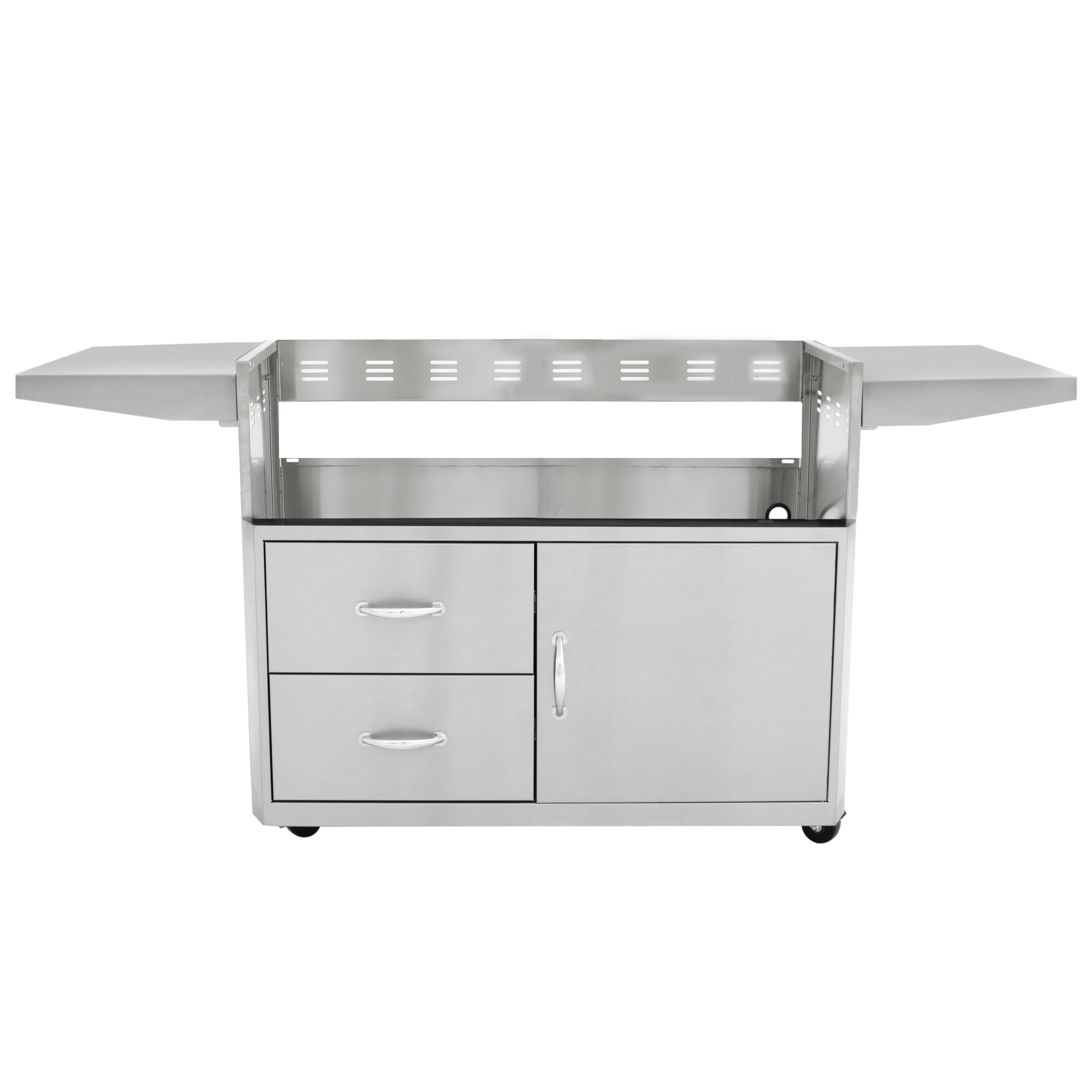 Blaze Professional LUX 4-Burner Stainless Steel Gas Grill Cart with Side Shelves - Perfect for Backyard BBQs, Outdoor Cooking & Patio Parties