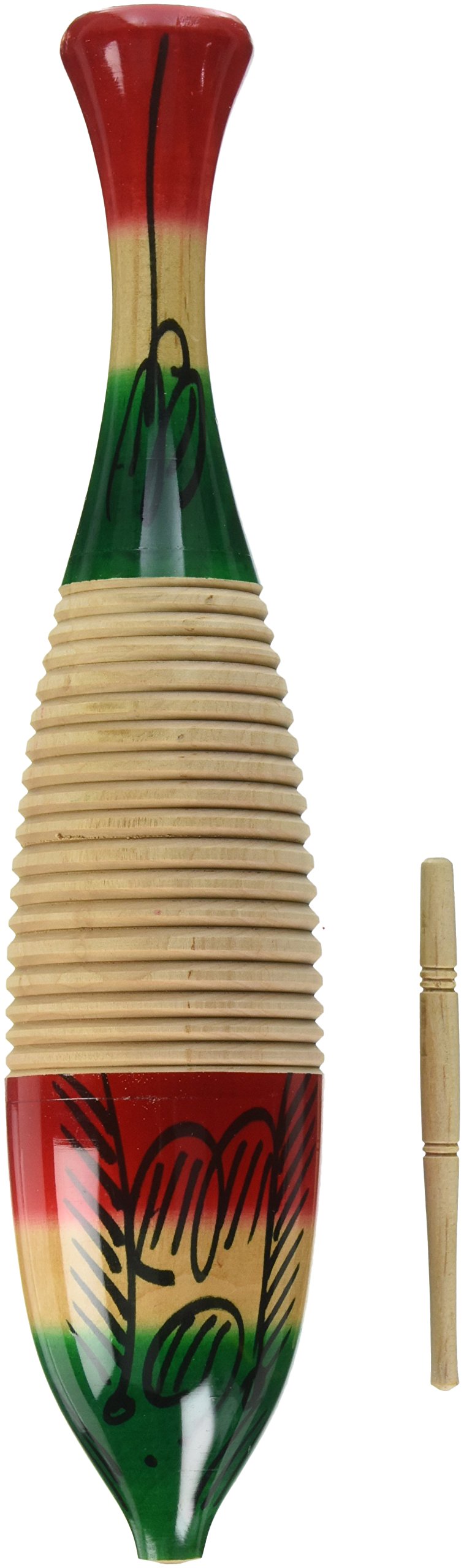 Westco Medium Guiro Musical Instrument Toy - Wooden Percussion Instrument for Kids & Adults - Perfect for Music Class, Band Practice & Home Play