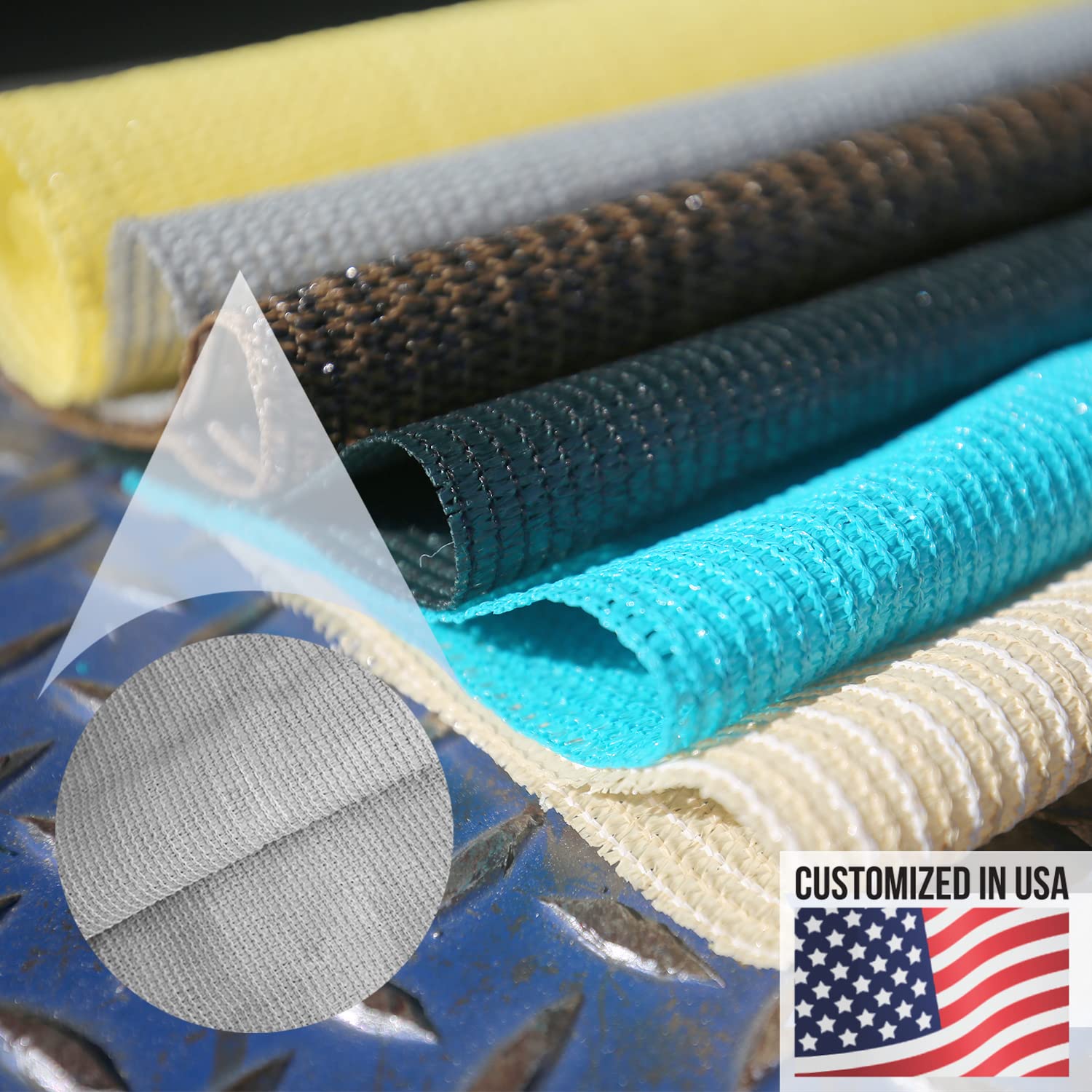 E&K Sunrise 12' x 99' Sun Shade Fabric Roll - UV Resistant Outdoor Shade Cloth for Pergola, Backyard, Garden, Patio, Deck & Greenhouse Cover - Light Gray - Perfect for Sun Protection & Temperature Control in Outdoor Spaces