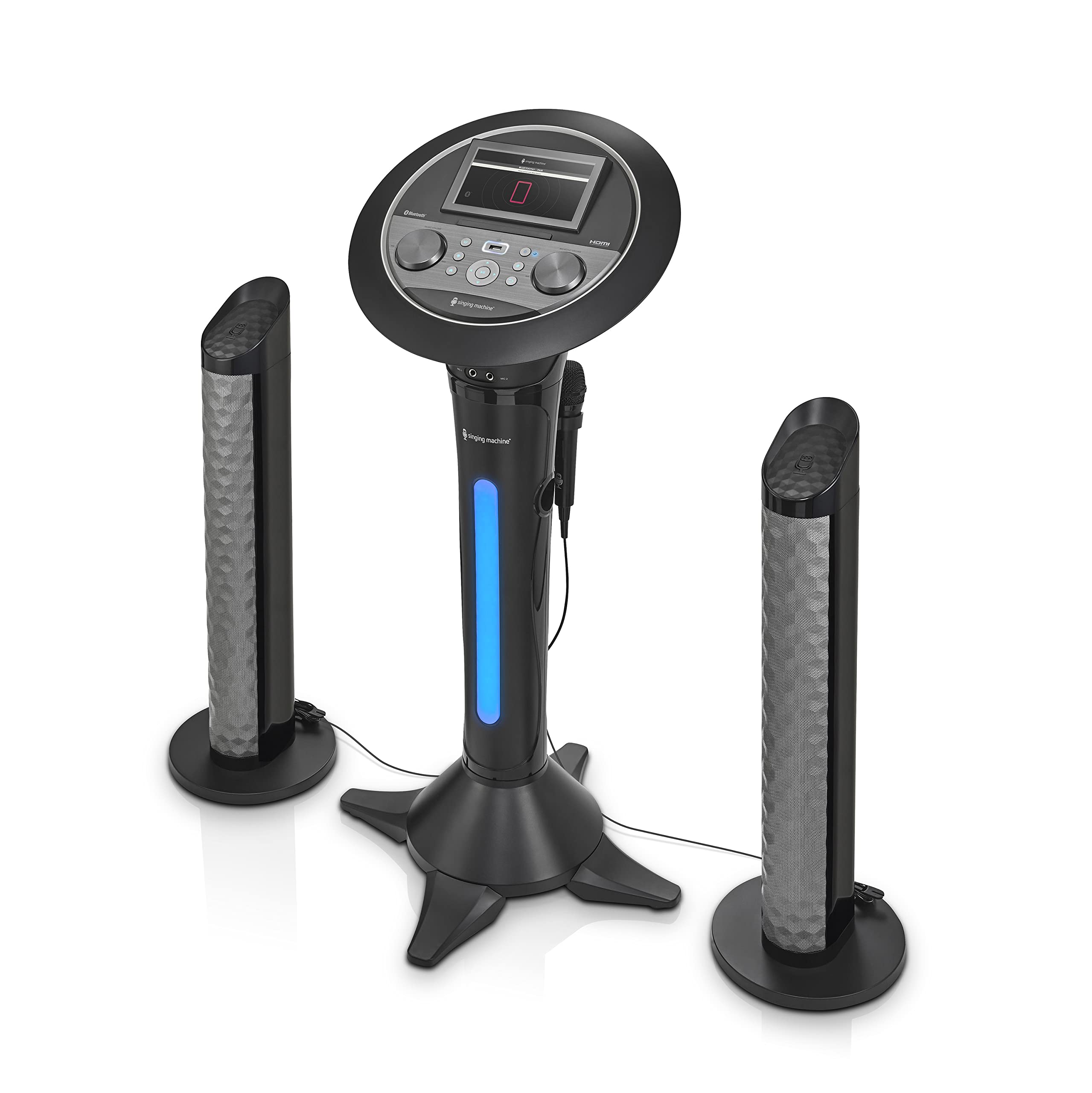 Singing Machine Premium Duet Wi-Fi Karaoke System - 200W Peak Power, 2 Wired Mics, 7