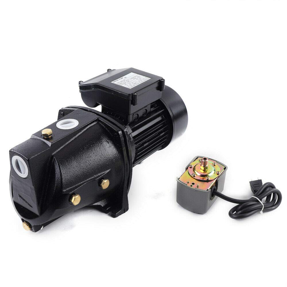 1 HP Shallow Well Jet Pump with Pressure Switch - Automatic Water Pump for Home, Garden & Farm Irrigation - USA Made - Ideal for Lawn Sprinklers, Agricultural Watering & Household Water Pressure Boosting
