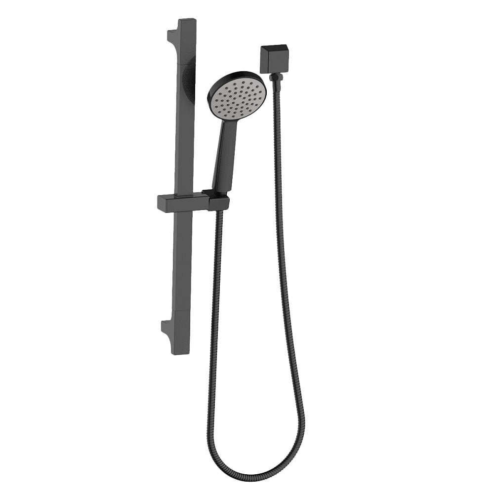 Abey Gareth Ashton Rail Hand Shower - Black - 1SRA B - Modern Bathroom Showerhead for Spa-Like Experience at Home