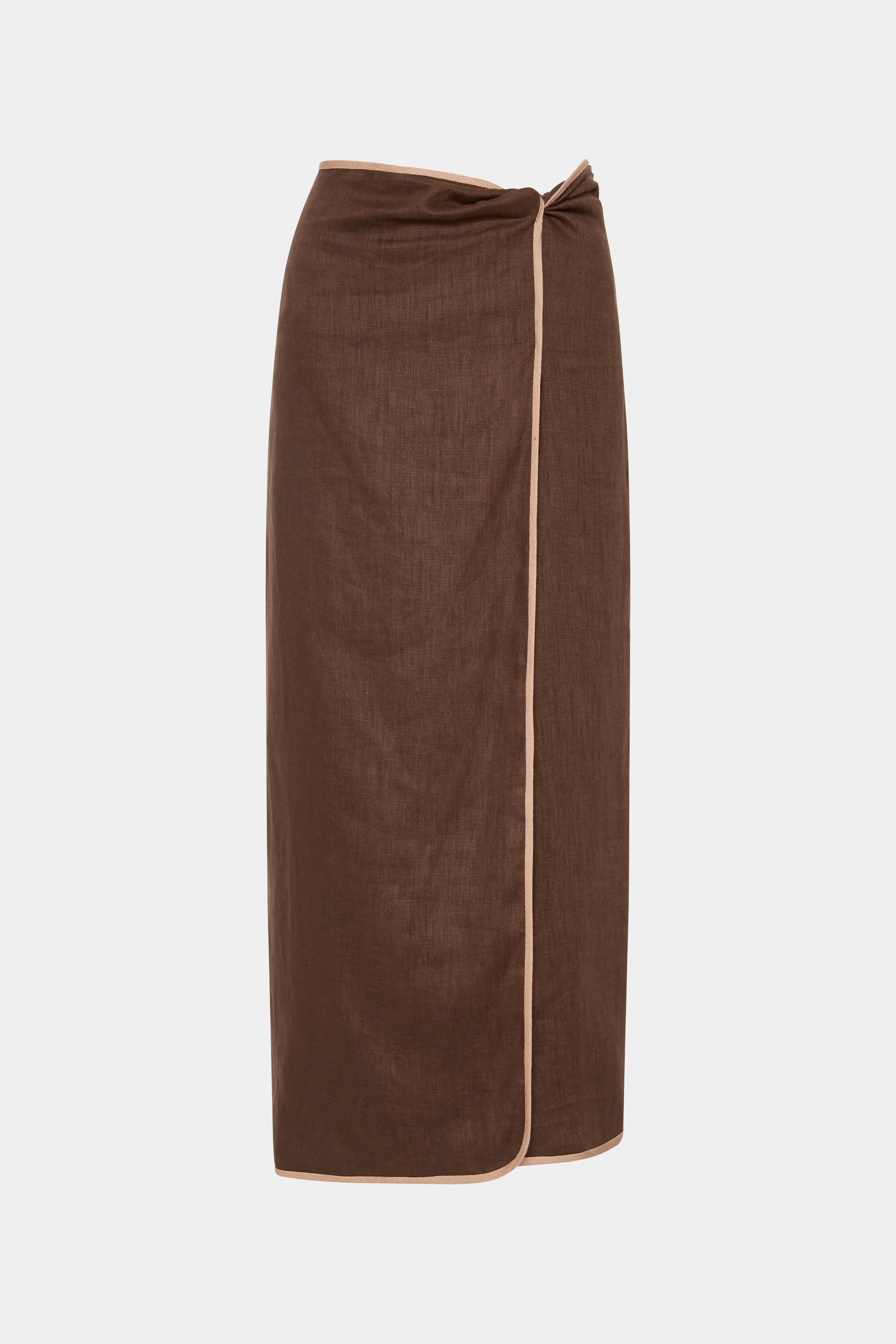 Affogato Twist Midi Skirt for Women - Flowy A-Line Summer Skirt with Pockets | Perfect for Beach, Vacation & Casual Outfits